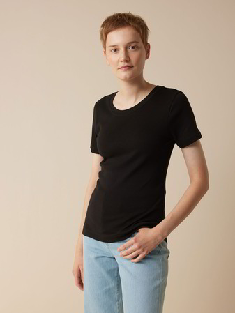 Shirt aus Bio-Baumwolle, schwarz
