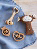 Babyrassel Schlüssel aus Eschenholz, 17,5 x 8,0 x 1,3 cm