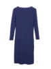 Baumwoll-Jersey Kleid Tintenblau Rückansicht
