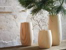 Vase aus Eschenholz, inkl. Glaseinsatz