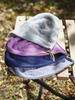 Mütze in Grau Melange, Hortensie, Nachtblau, Lavendel