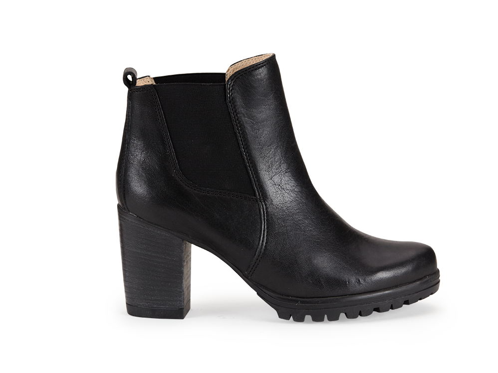 Stiefelette mit Absatz schwarz Stiefelette mit Absatz schwarz