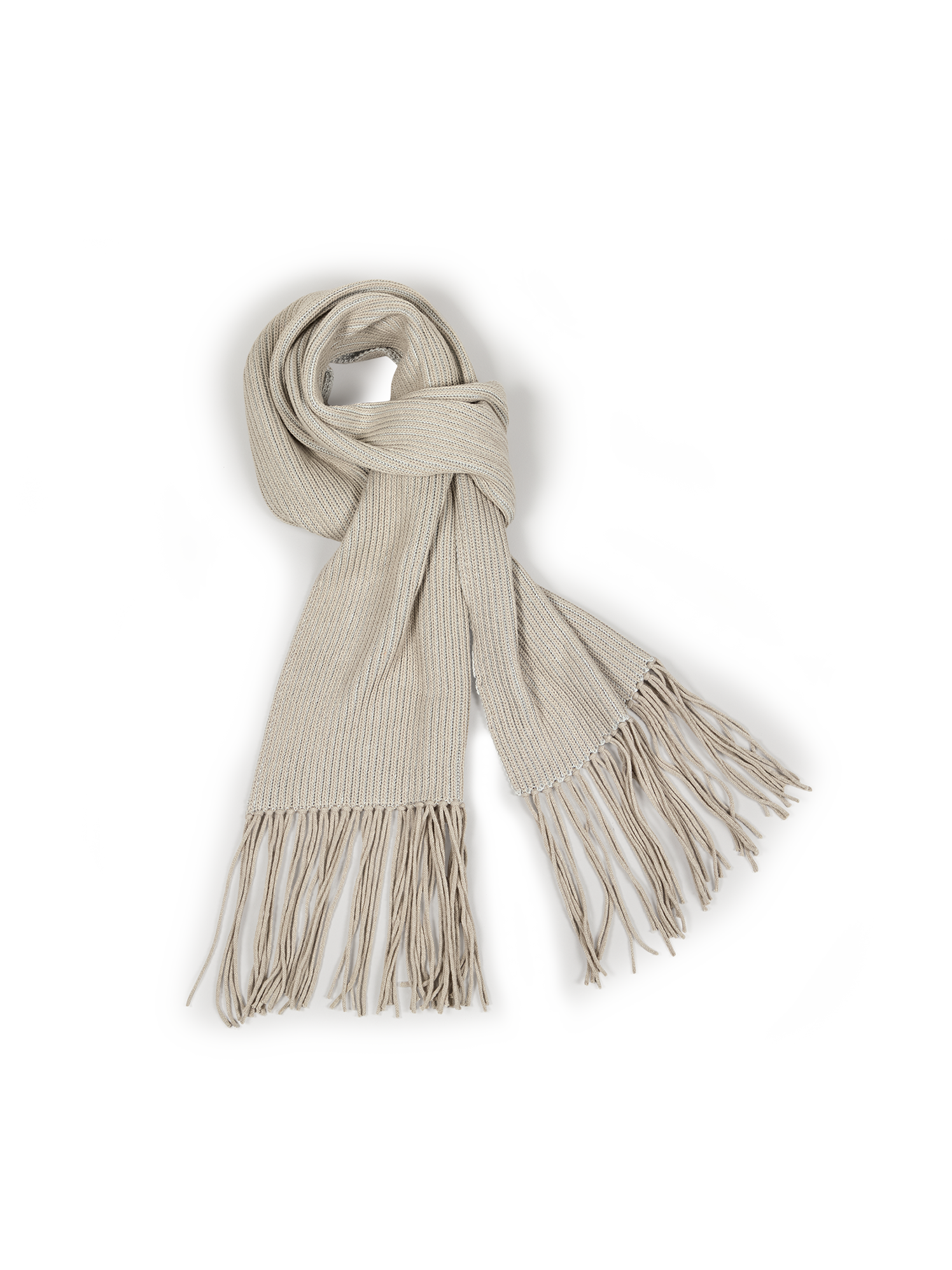 Strickschal aus Bio-Baumwolle und Wolle