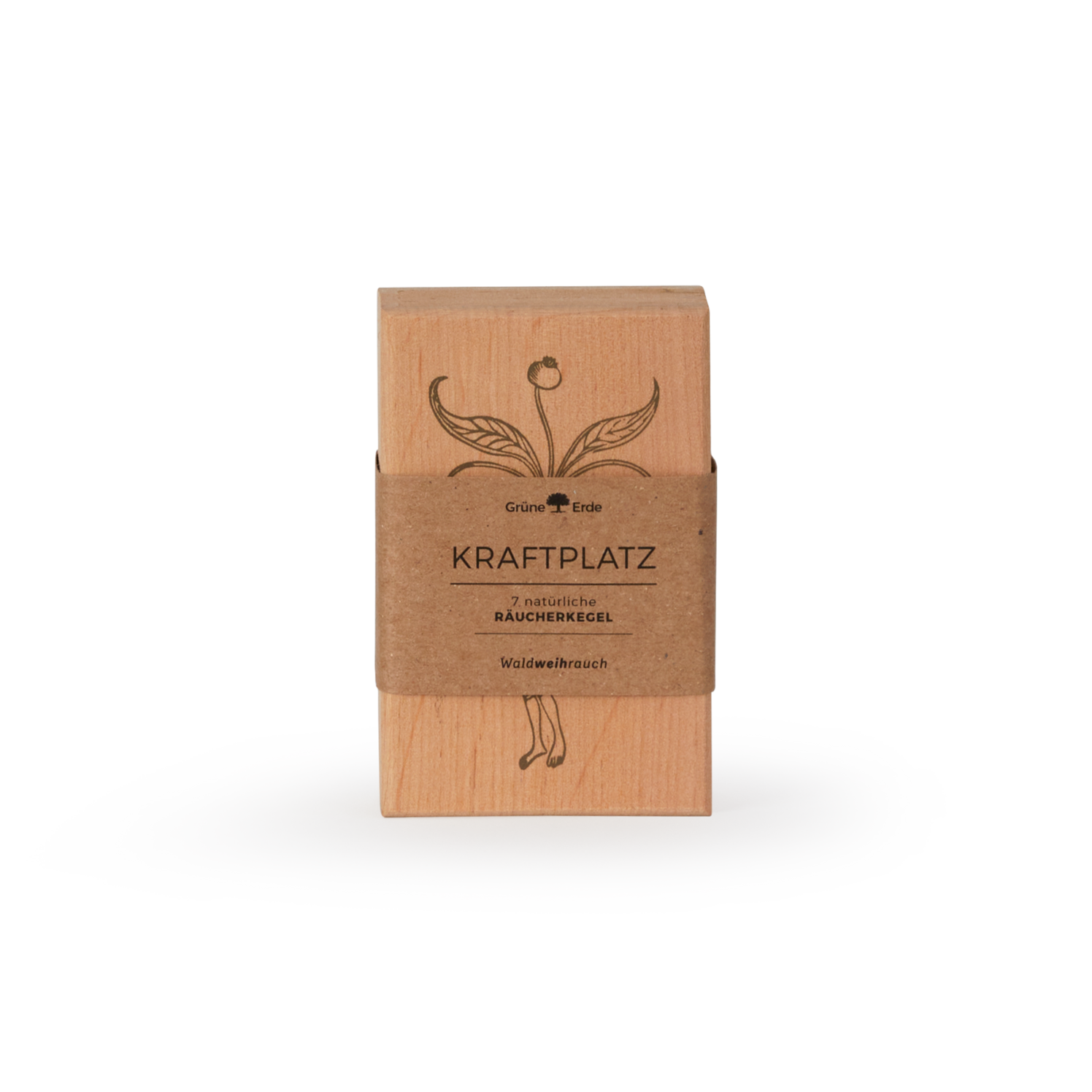 Räucherkegel im Holzkistchen "Kraftplatz"