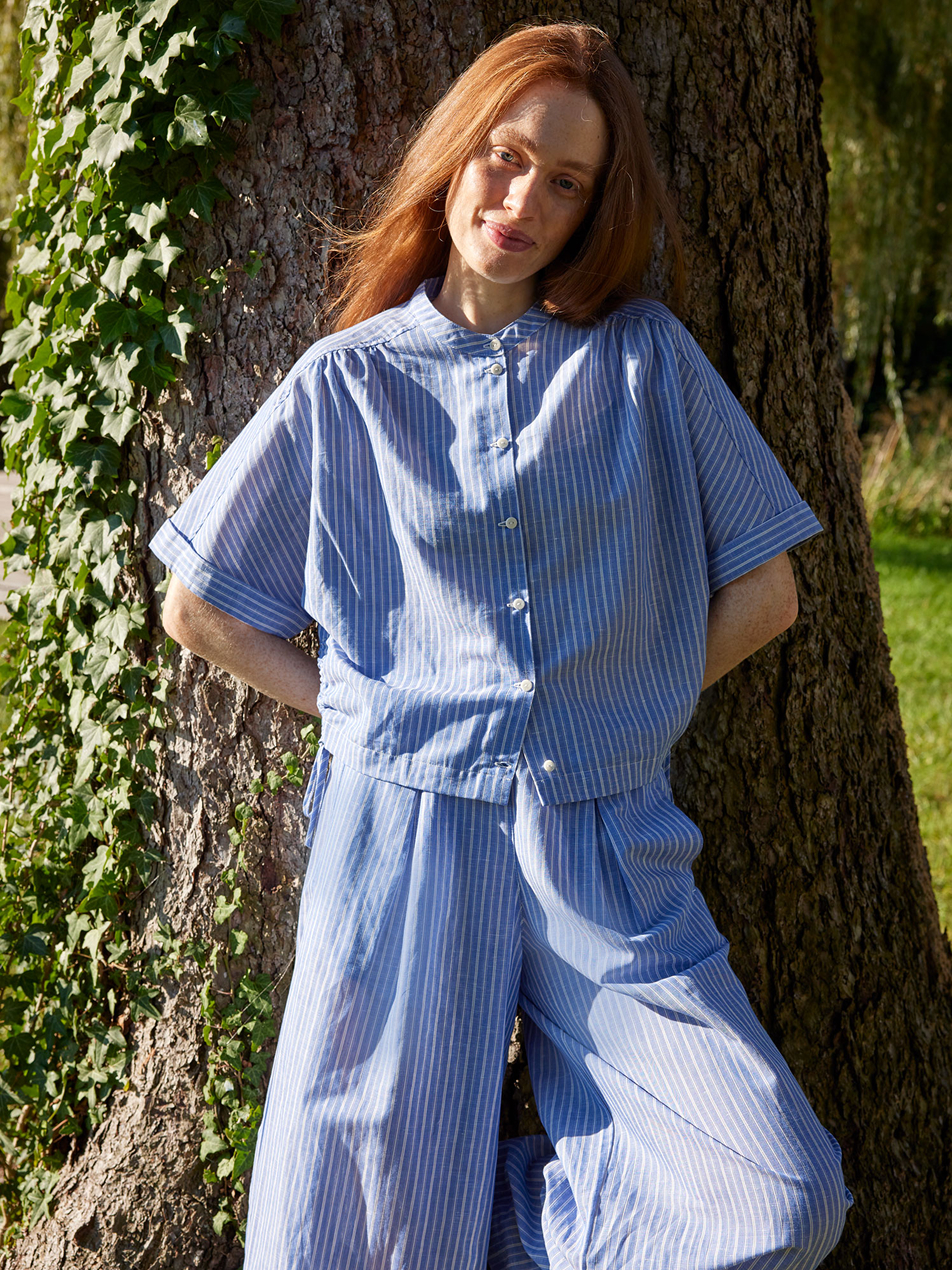 Bluse und Hose aus Leinen & Baumwolle