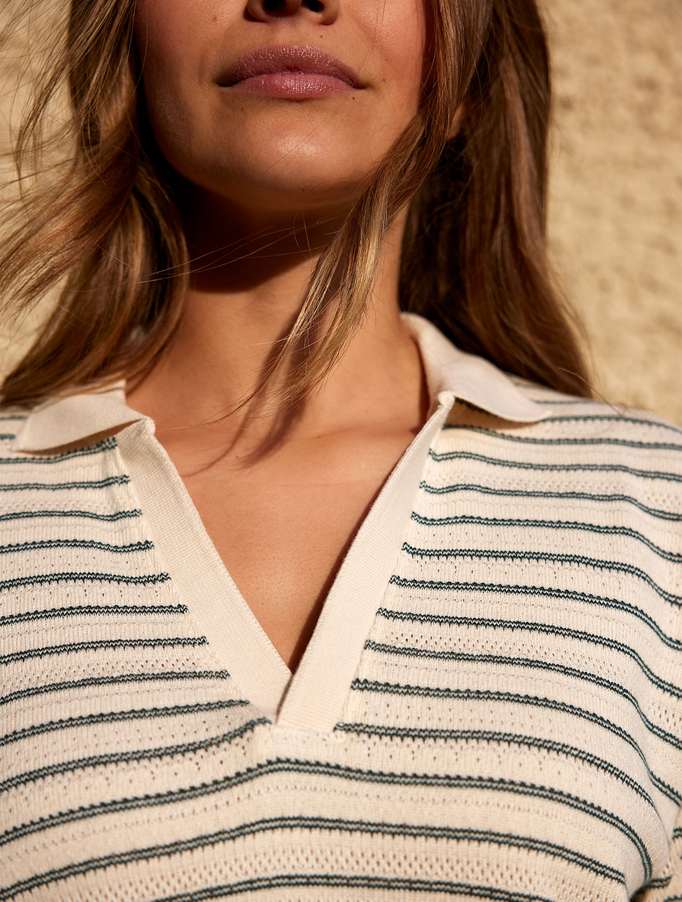 T-Shirt aus Leinen & Baumwolle