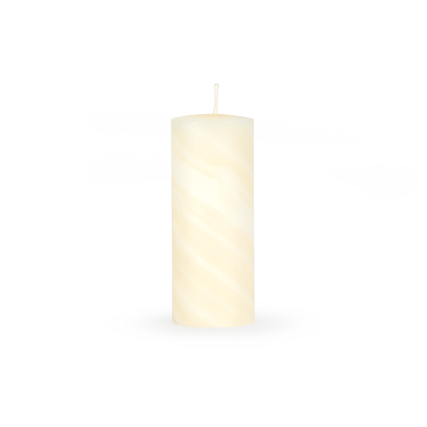Stumpenkerze aus Bienenwachs, elfenbein