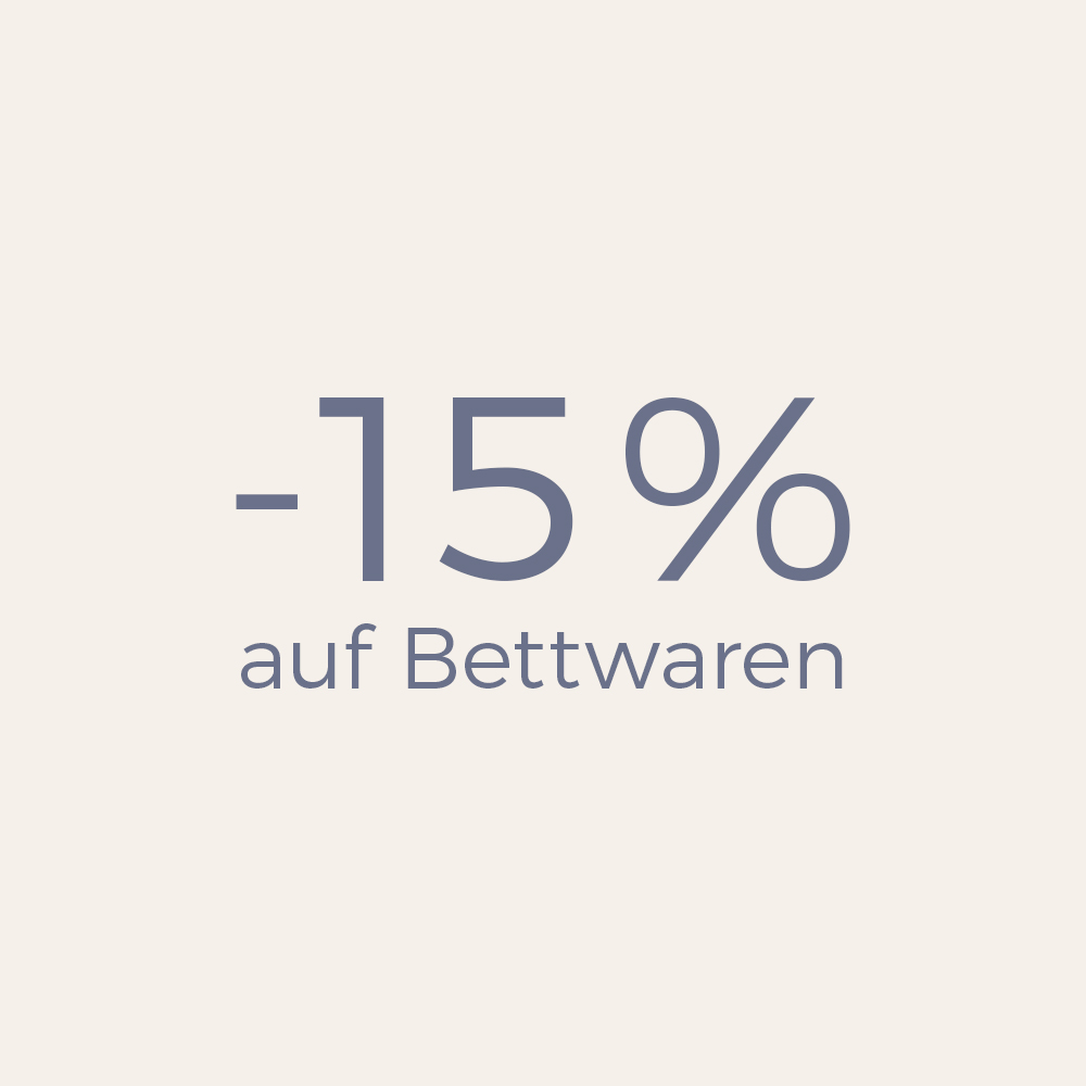 -15 Prozent auf Bettwaren
