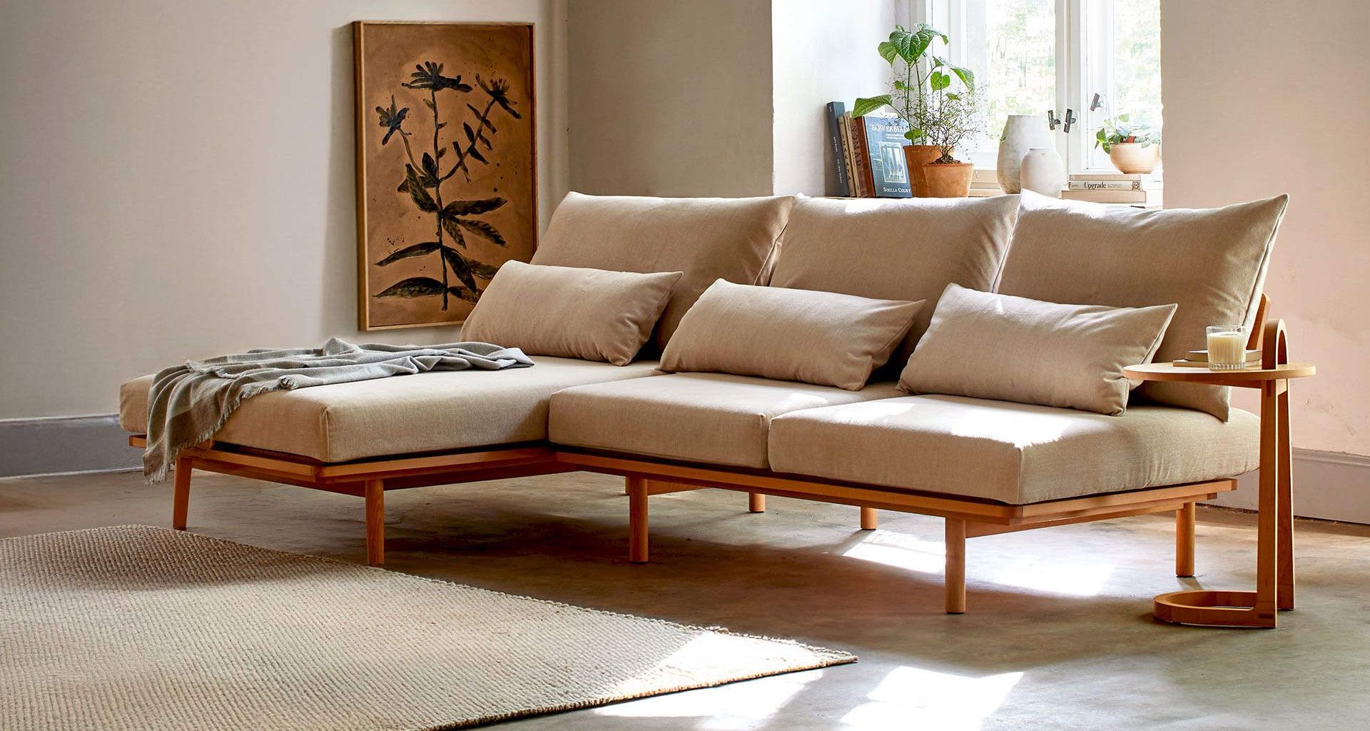 Ecksofa Lana mit Bild im Wohnzimmer