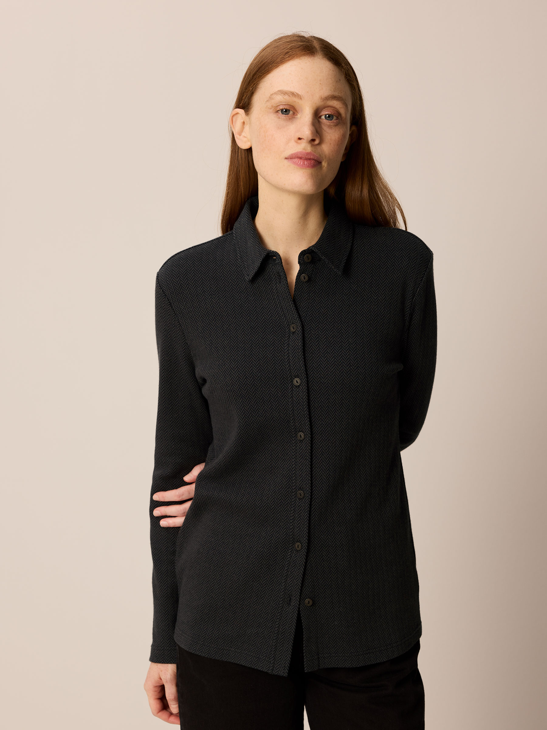 Langarm Blusenshirt aus Bio Baumwolle