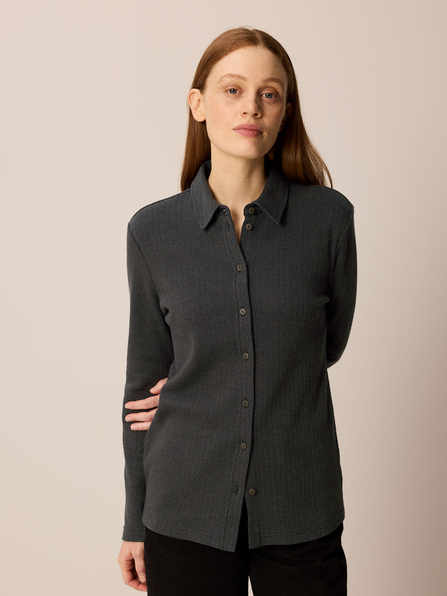Langarm Blusenshirt aus Bio Baumwolle