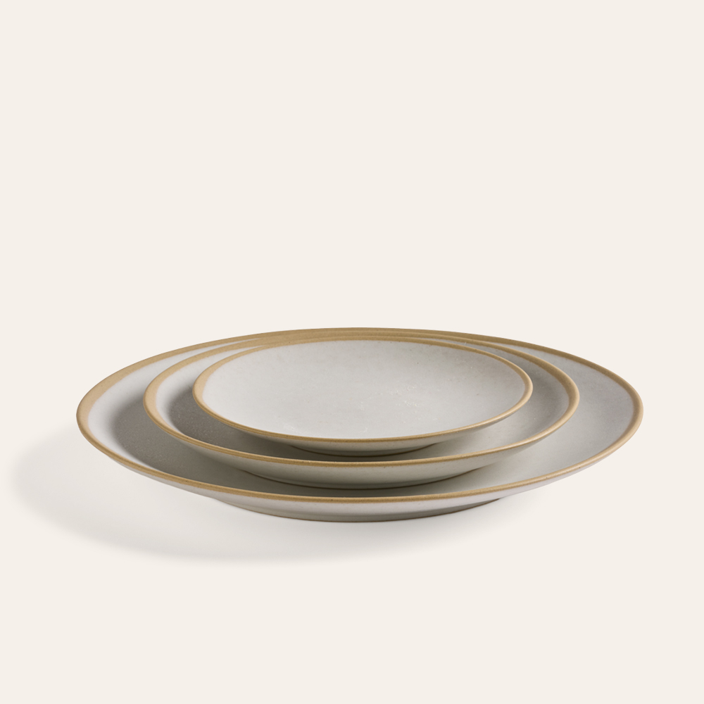 Teller-Set aus Porzellan