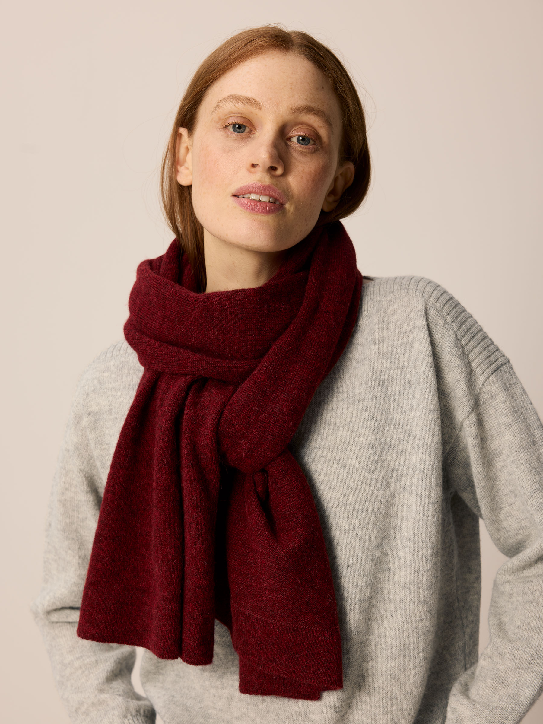Strickschal aus Alpakawolle