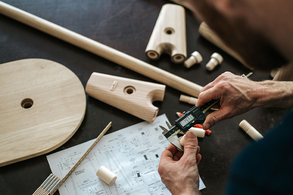 genaue Vermessung von Holzteilen