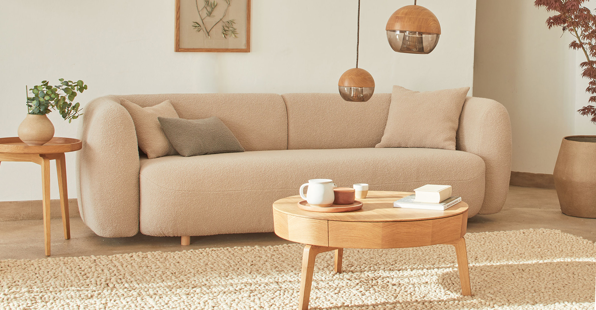 Wohnzimmer mit Sofa Veluna