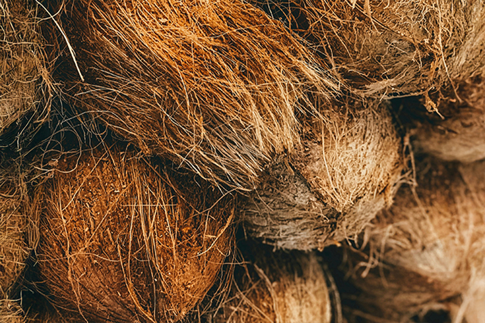 frische Kokosnüsse auf einem Haufen