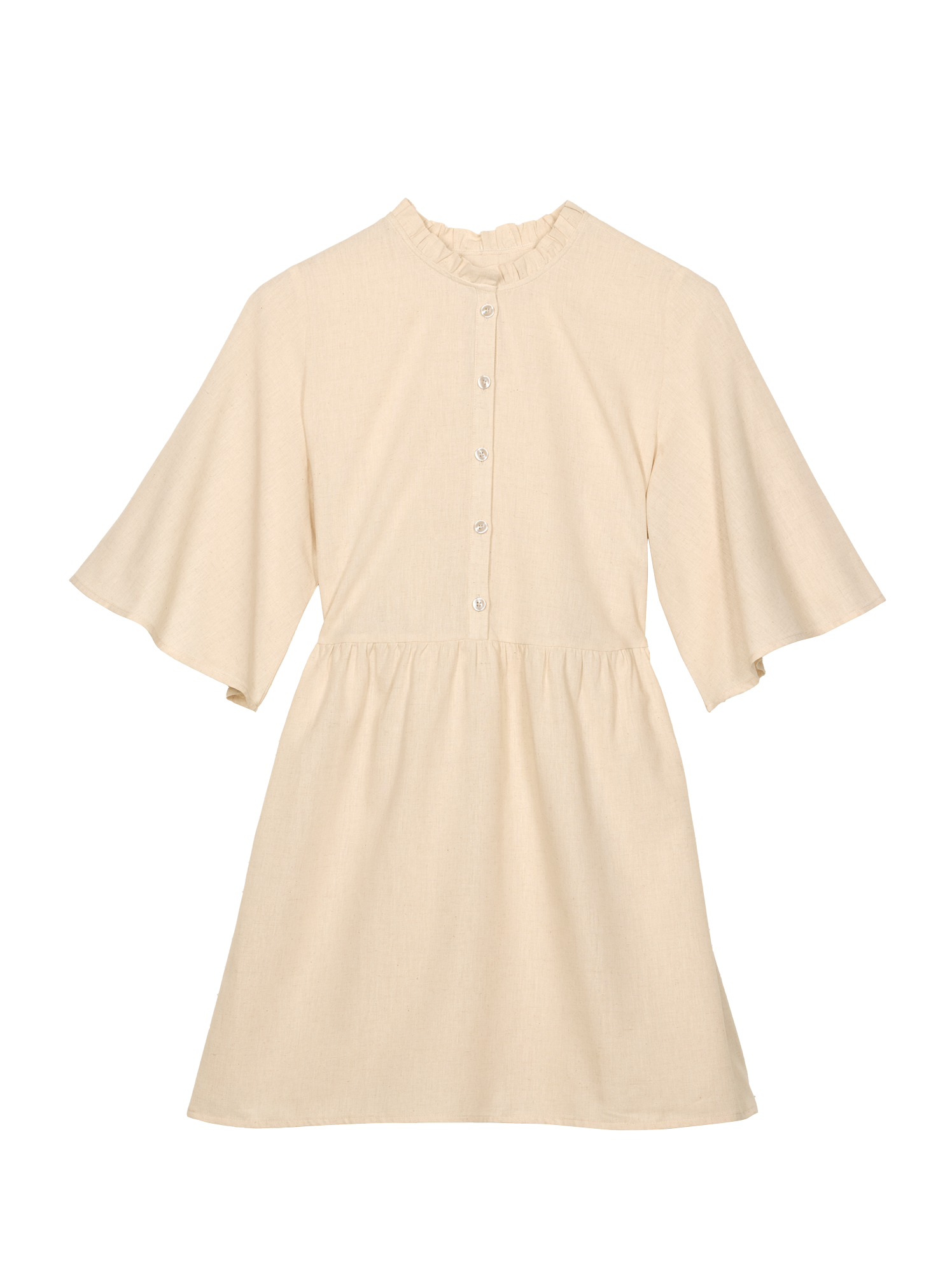 Kleid aus Bio-Baumwolle und Leinen
