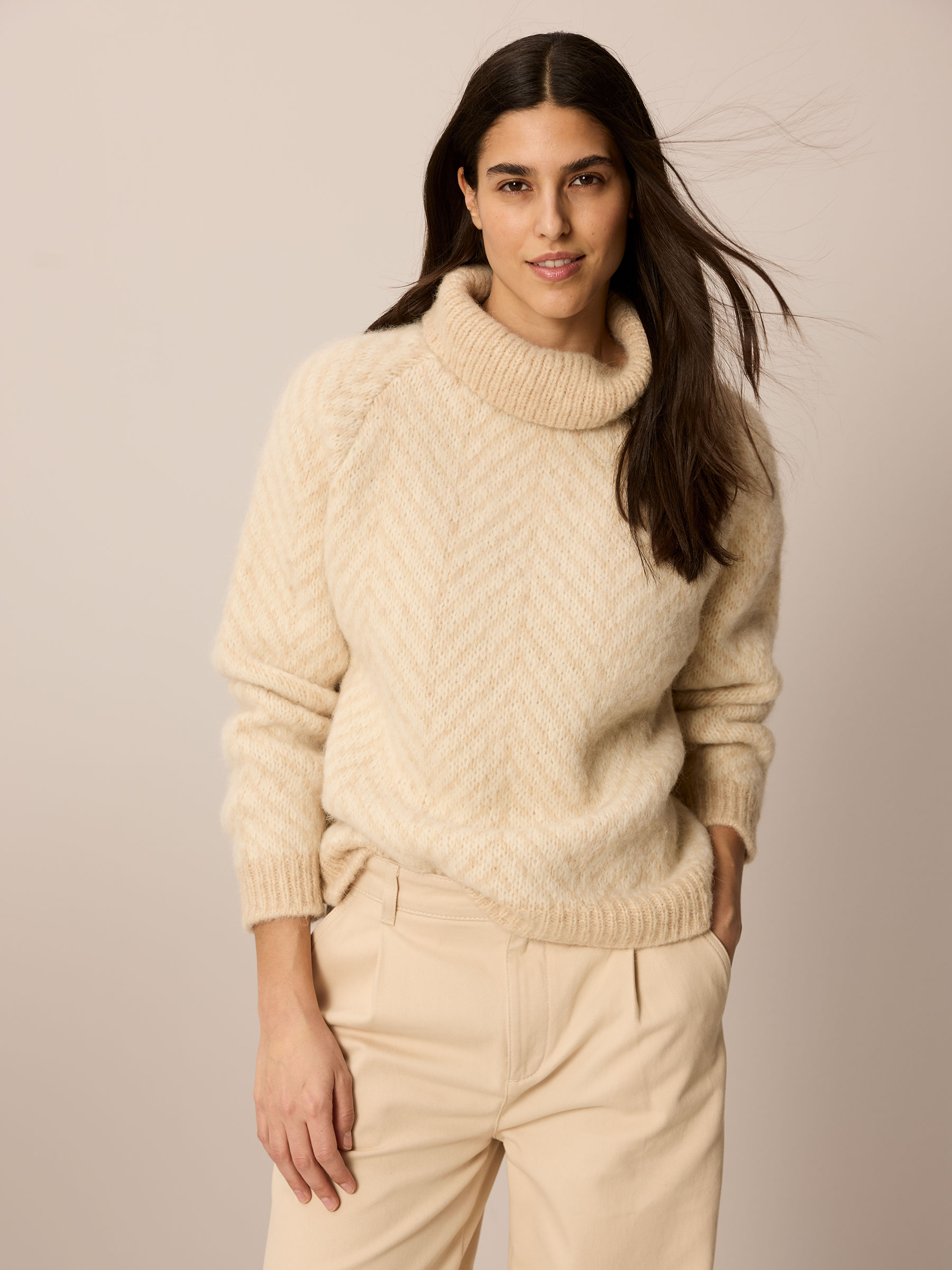 Pullover aus Alpaka und Bio Baumwolle