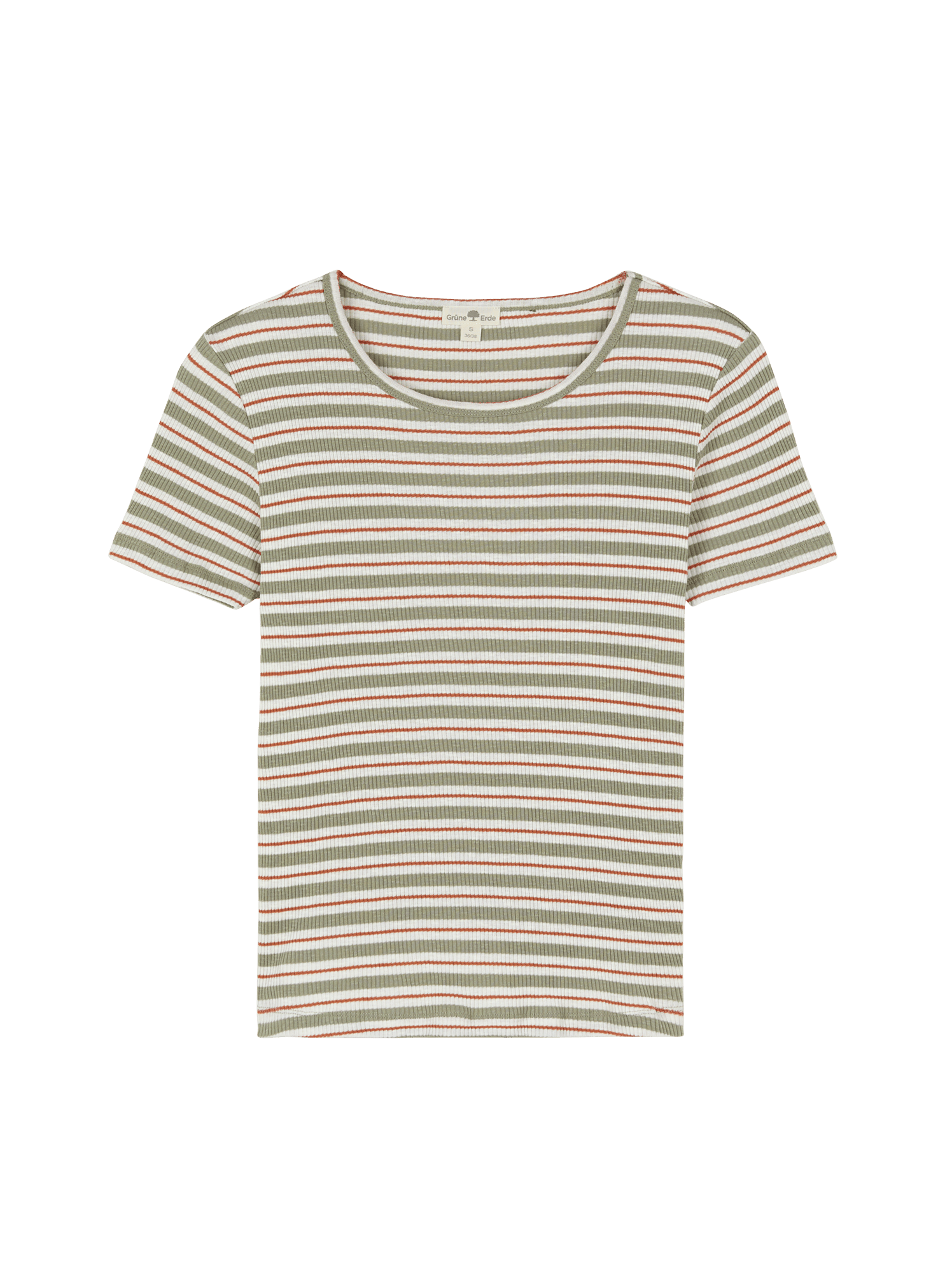Kurzarmshirt Rippe aus Bio Baumwolle