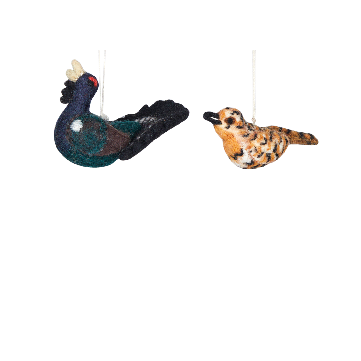 Auerhahn und -Huhn aus Filz