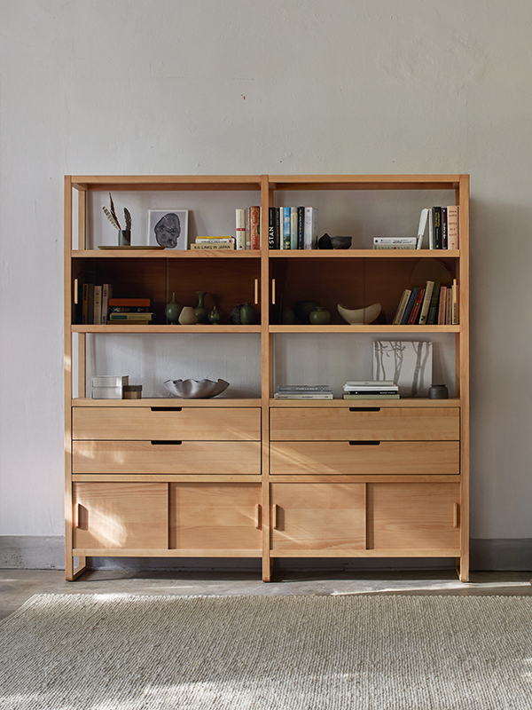 Massivholz Quintum Regal im Raum