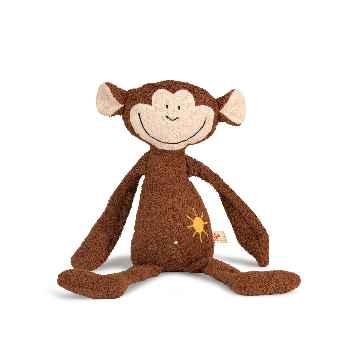 Sonnenschein-Affe Abu mit gelber Sonne