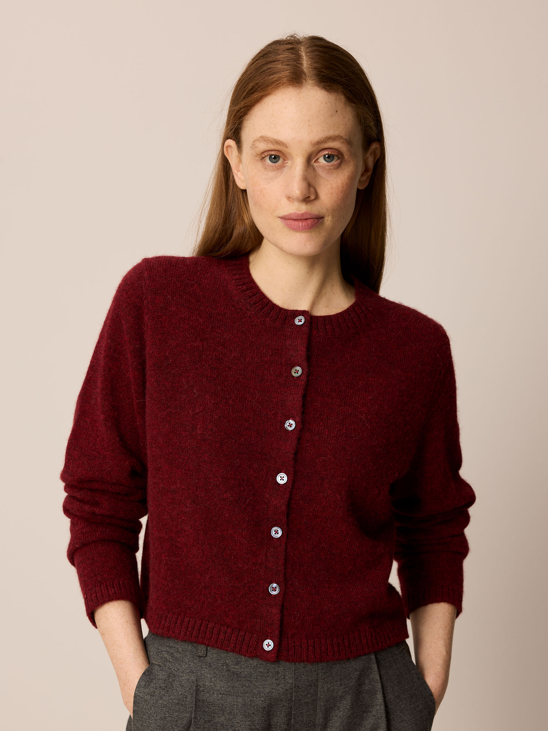 Strickjacke aus Alpakawolle