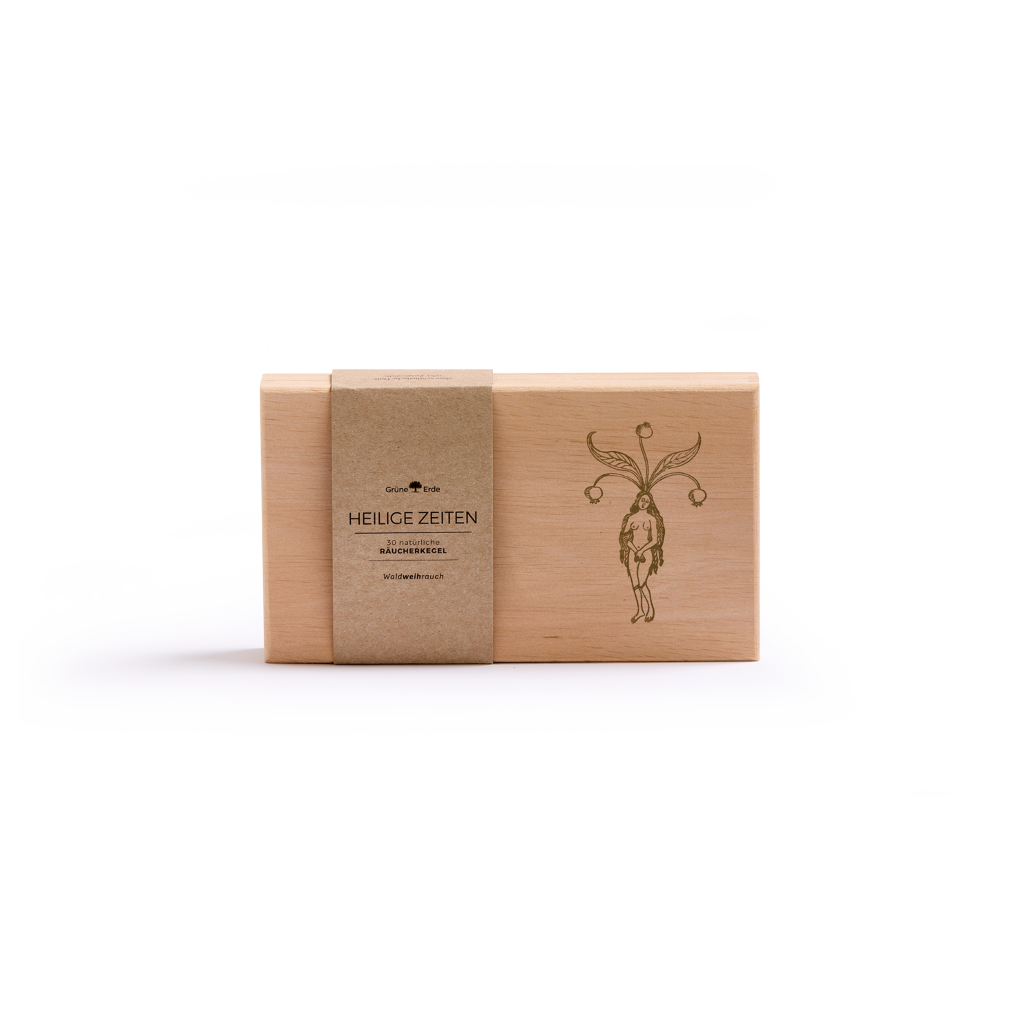 Räucherkegel im Holzkistchen "Heilige Zeiten"