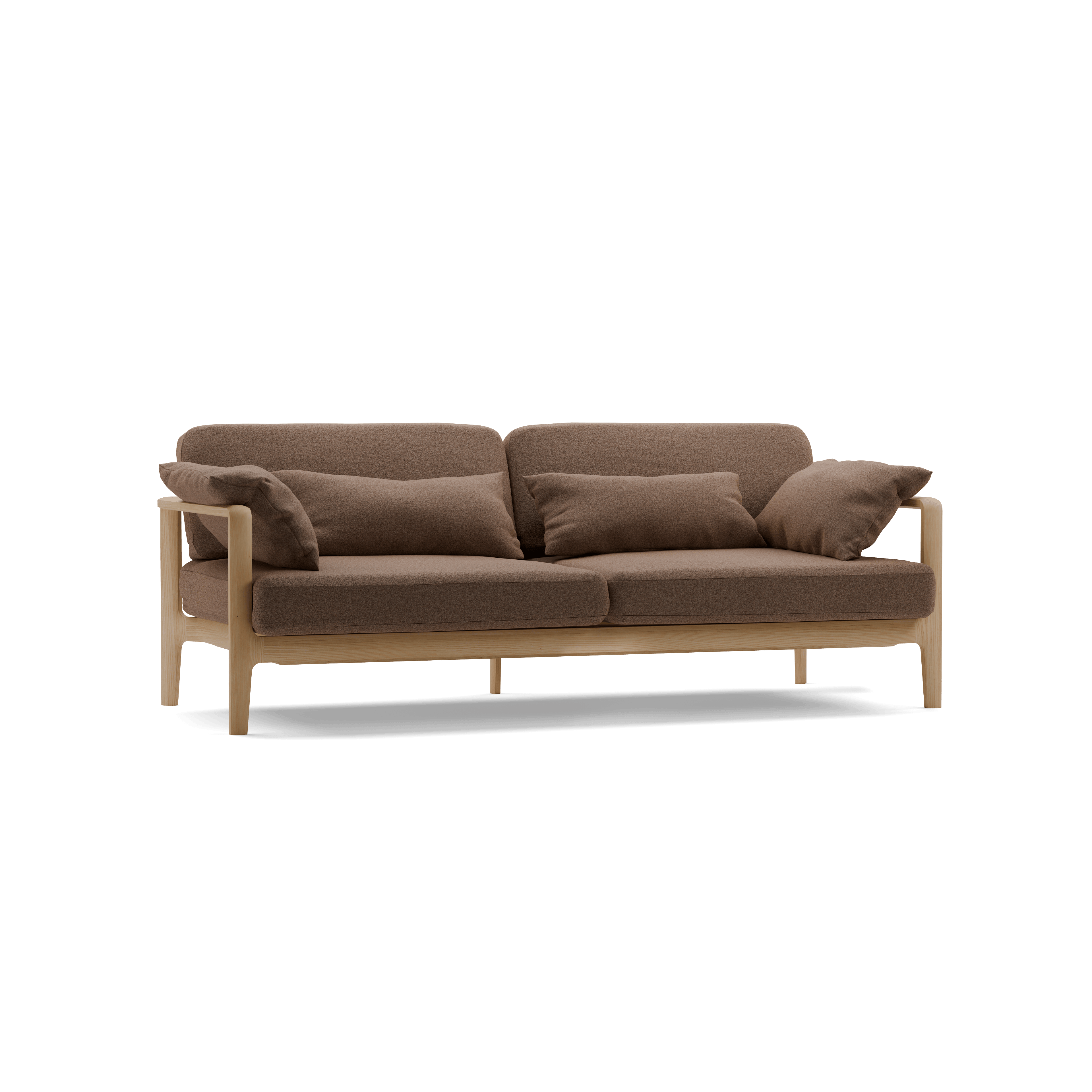 OUTLET - Sofa Linera (Esche, Wollstoff Stavang haselnuss, Einzelsofa breit)