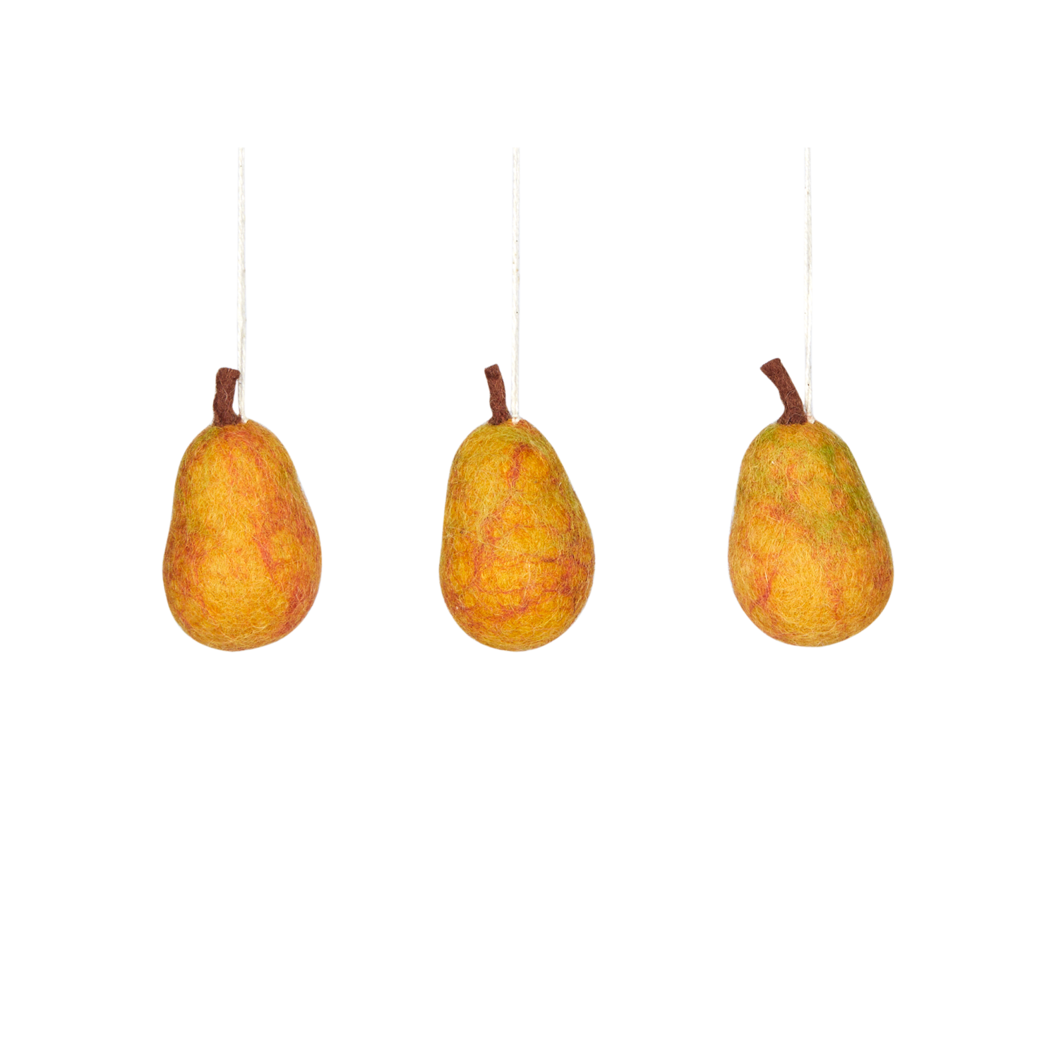 3er-Set Birnen aus Filz
