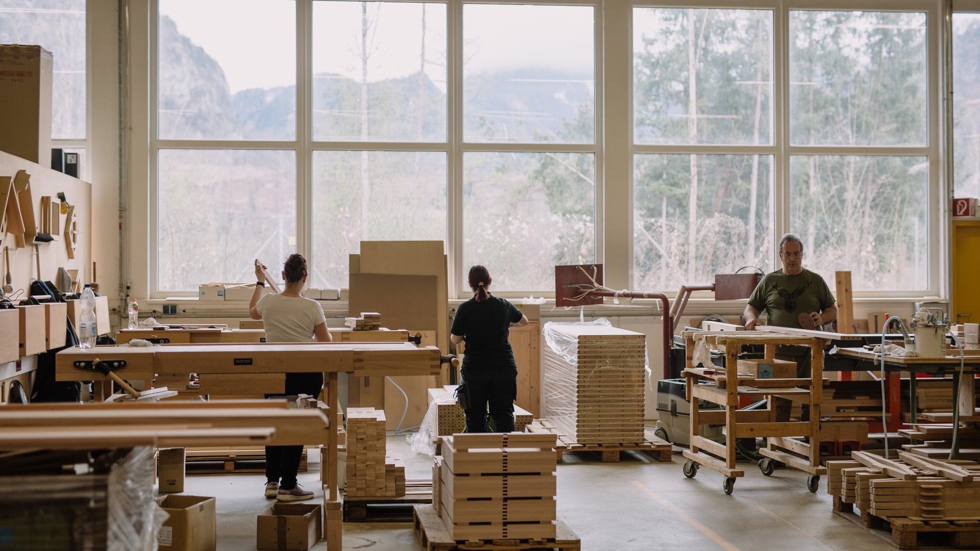 Mitarbeiter in der Werkstatt