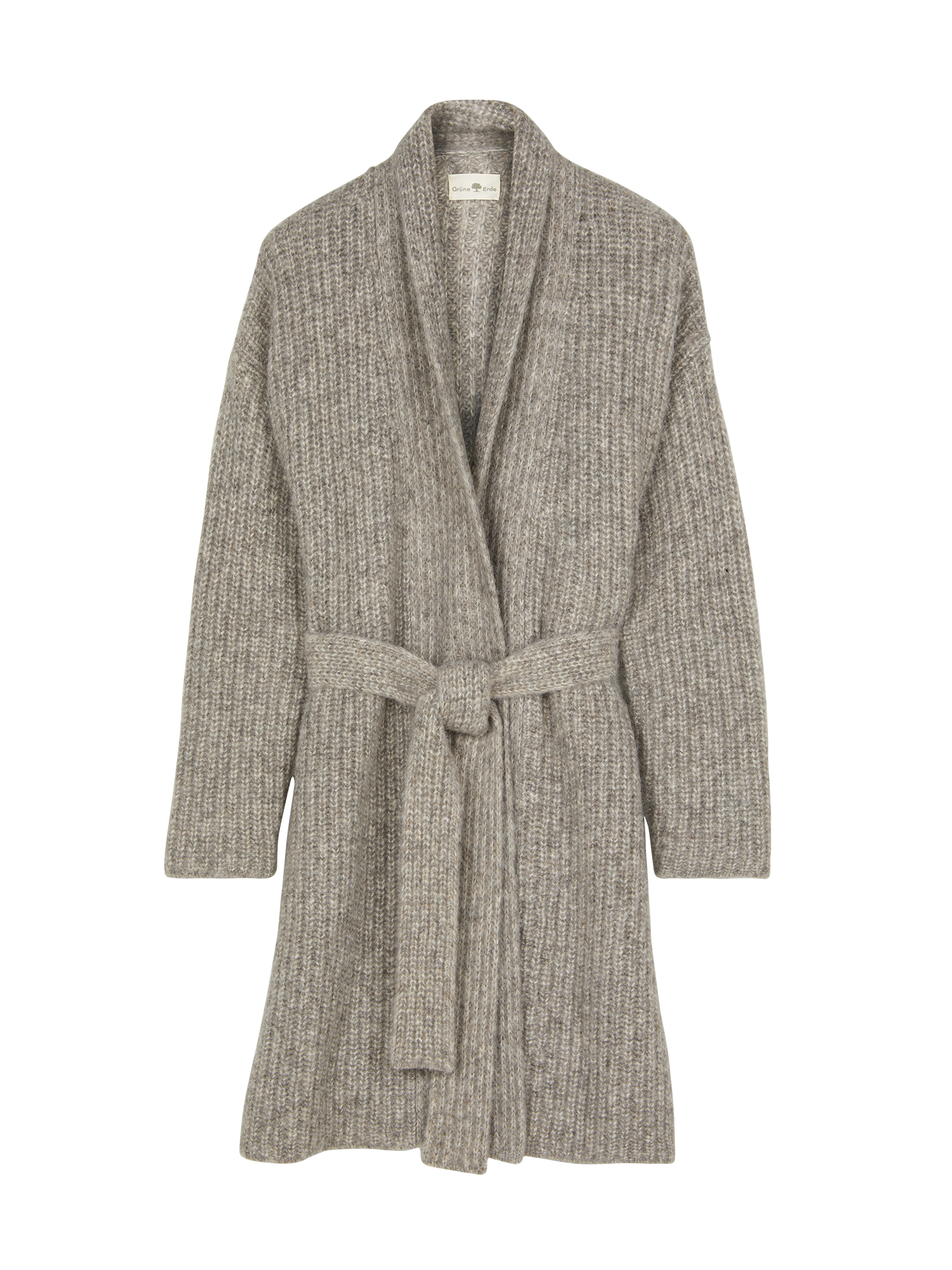 Strickmantel aus Alpakawolle und Bio-Baumwolle