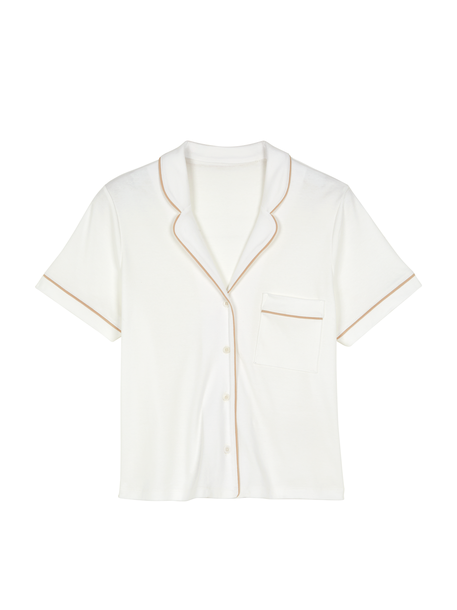 Schlafshirt Kurzarm aus Bio Baumwolle