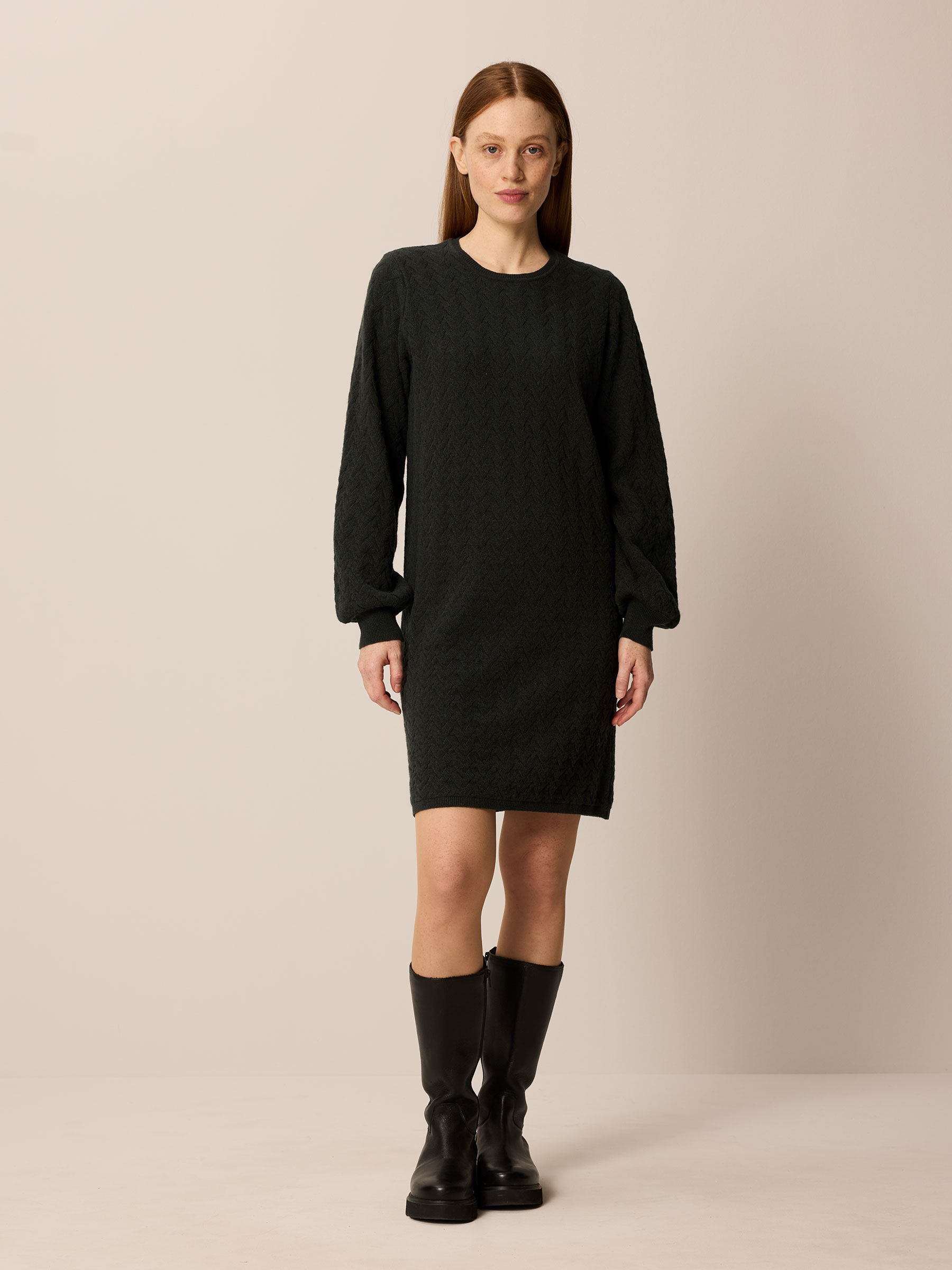 Strickkleid aus Bio Baumwolle und Wolle