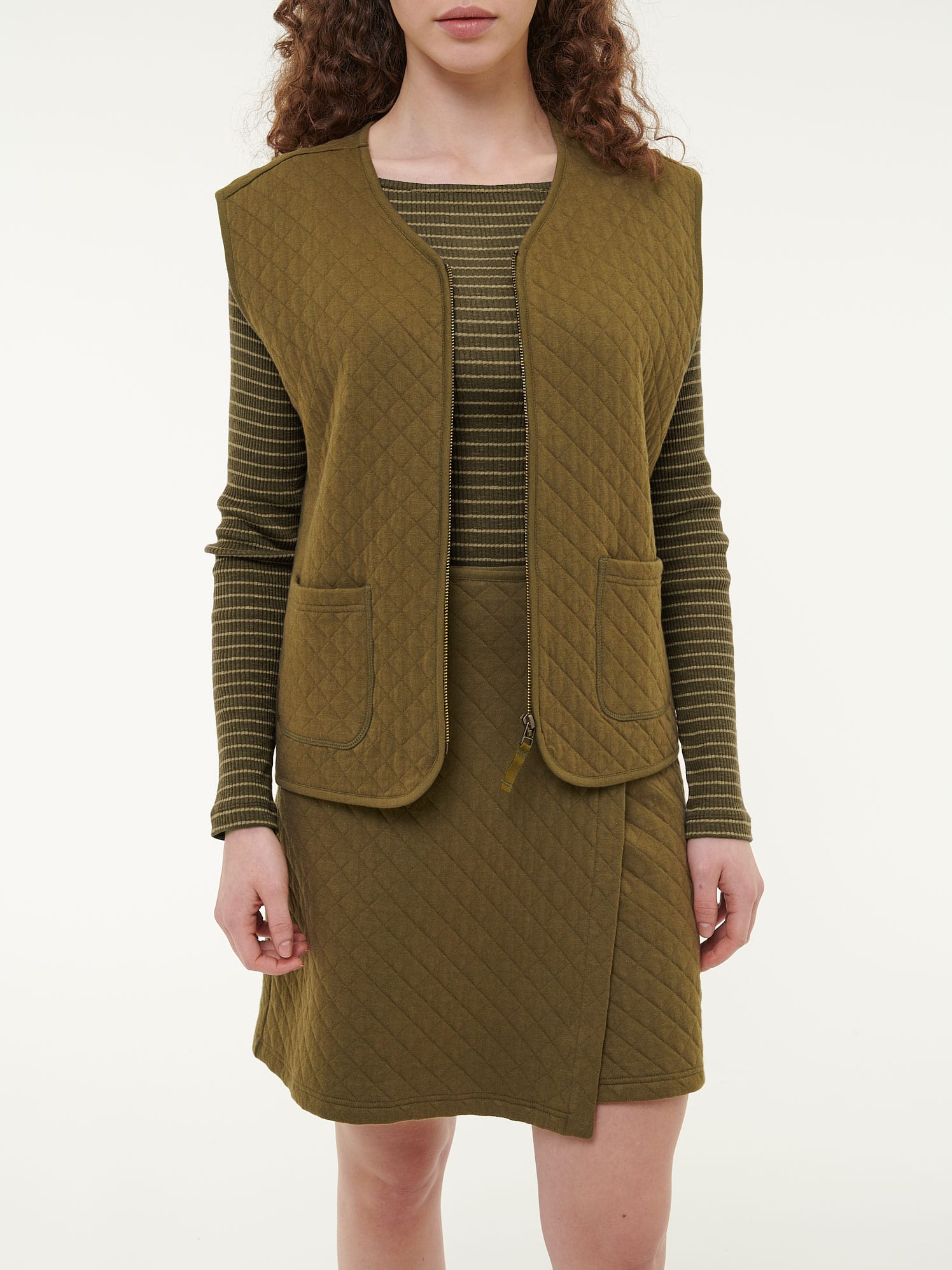 Ärmellose Jacke aus Bio-Baumwolle