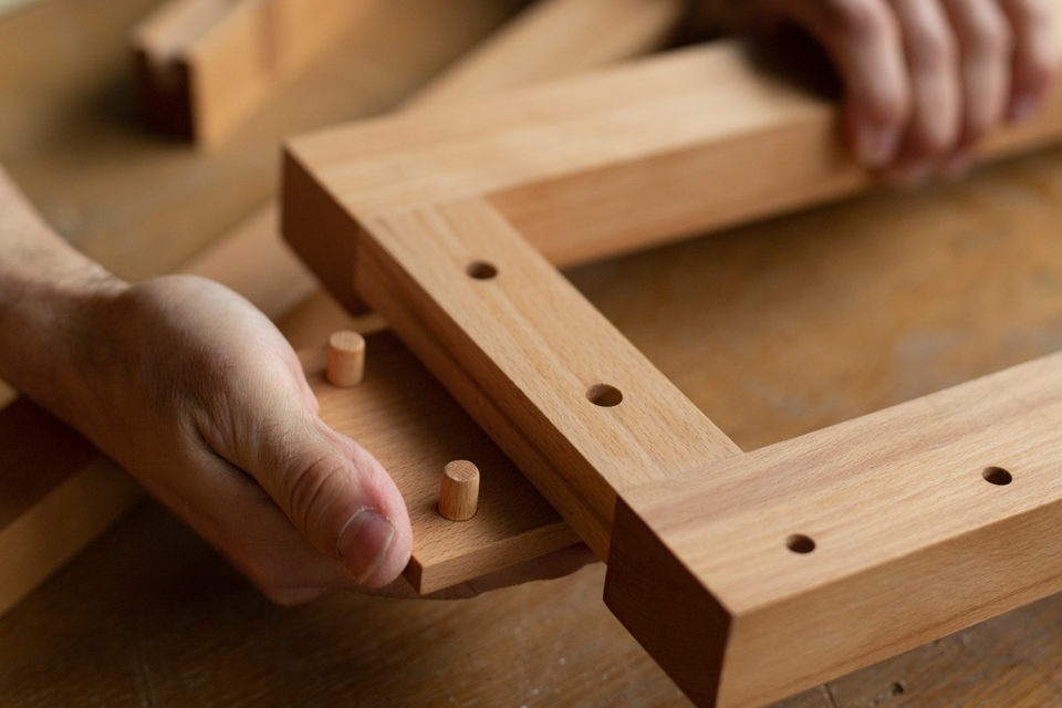 Nahaufnahme von einer Metallfreien Steckverbindung