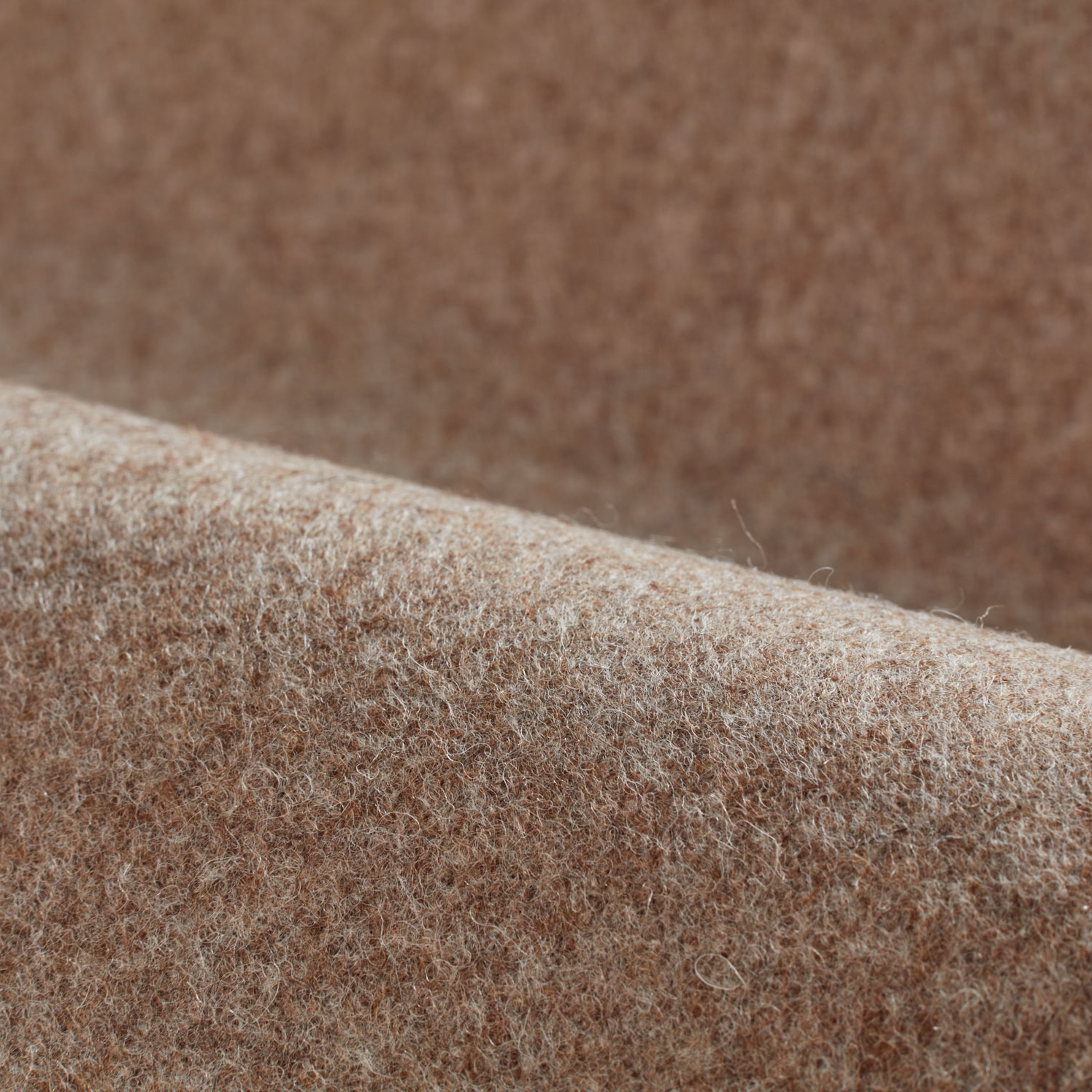 Stoffmuster Wollstoff Stavang Haselnuss