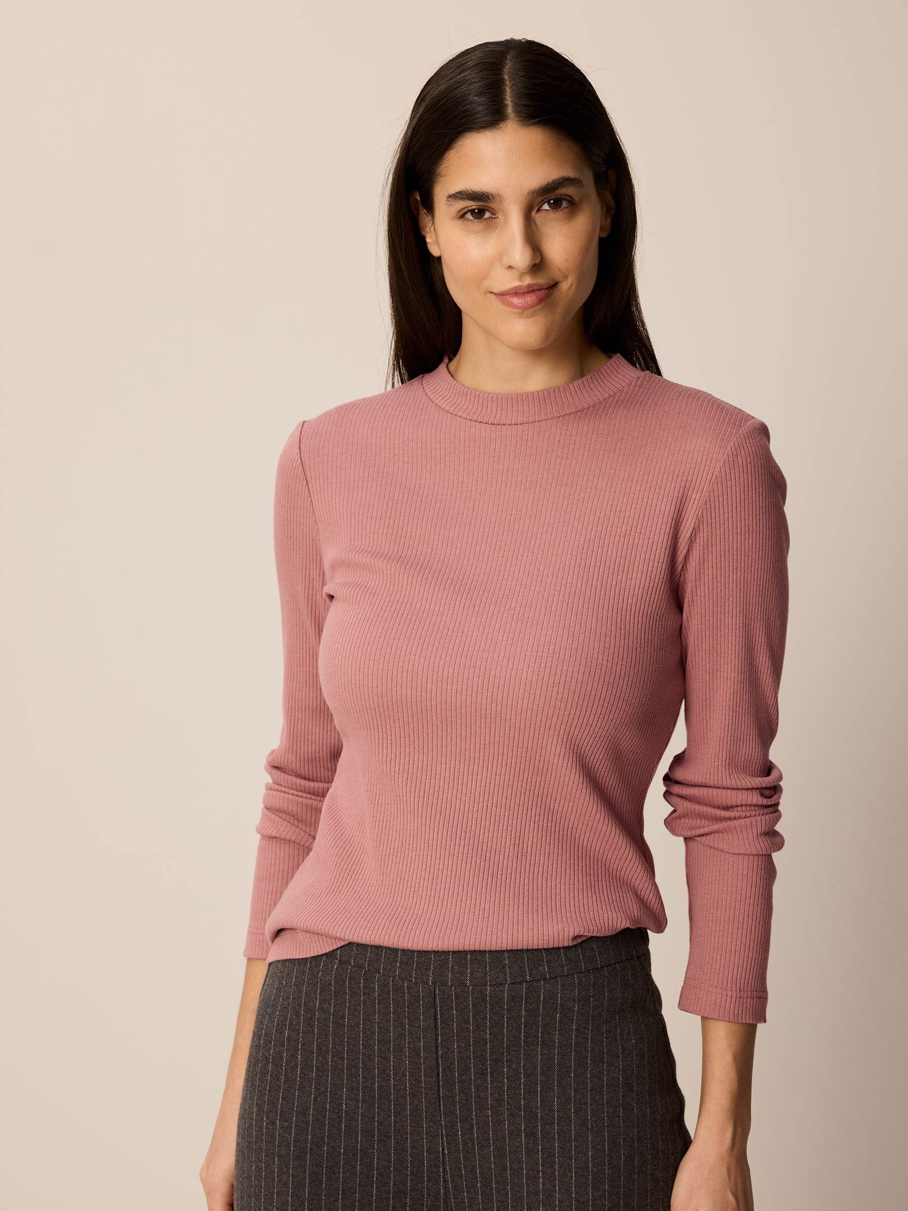 Langarmshirt aus Bio Baumwolle/Wolle