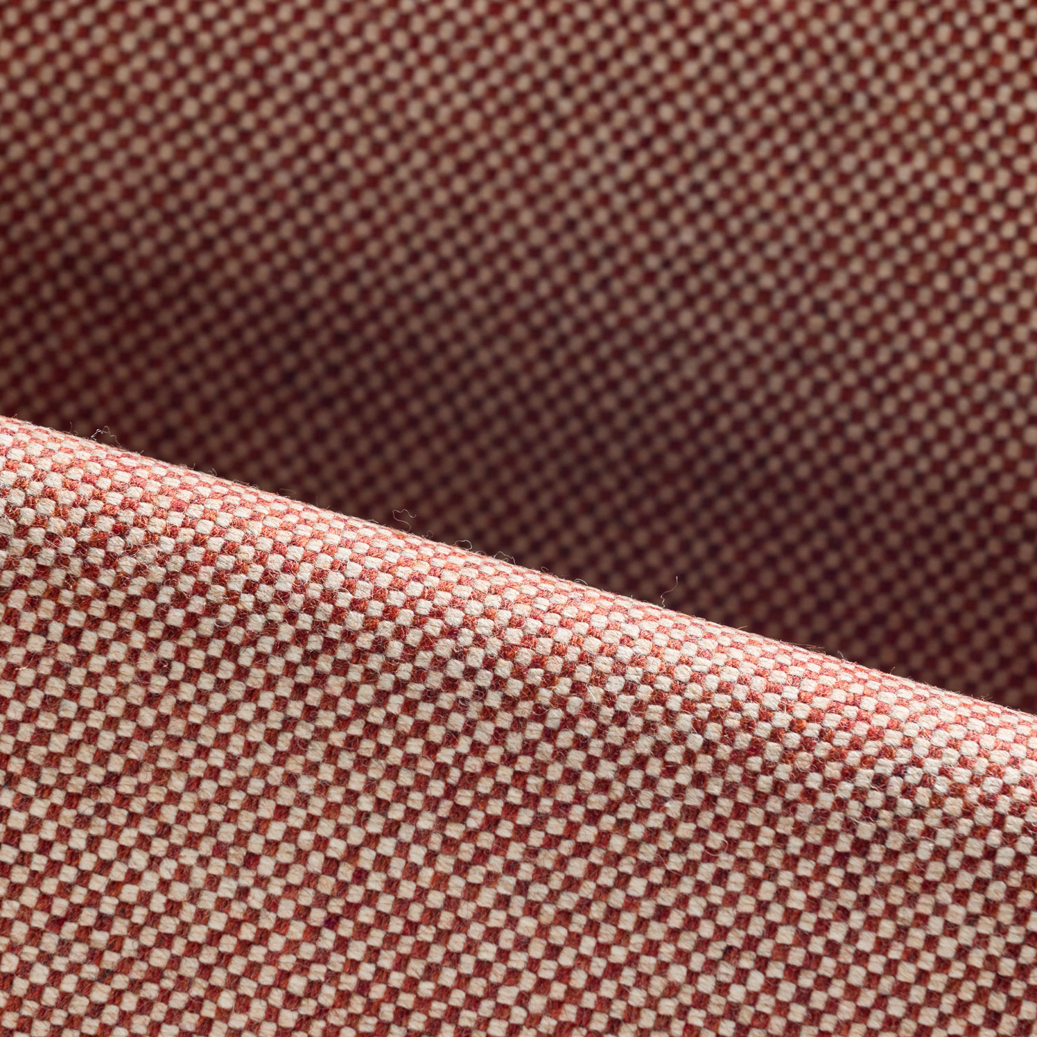 Stoffmuster Wollstoff Elverum Ziegel