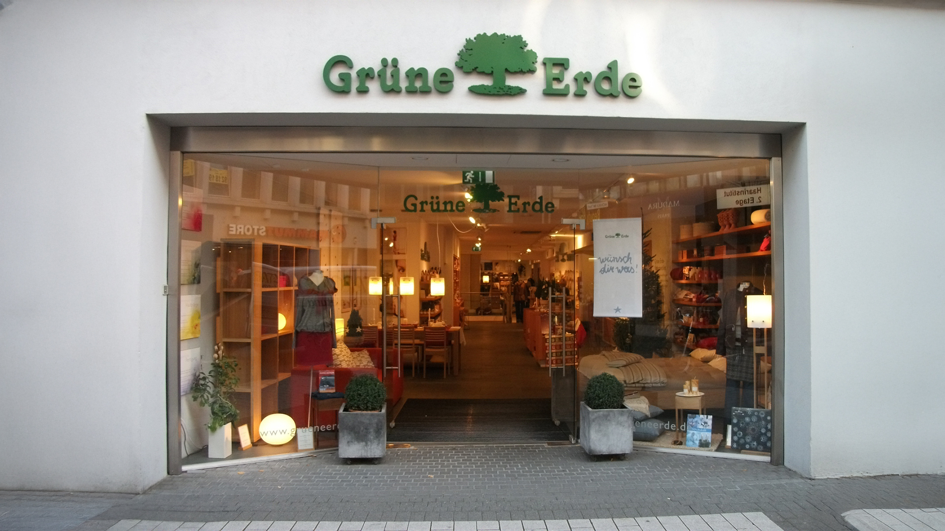Eingangsbereich vom Grüne Erde Store in Köln