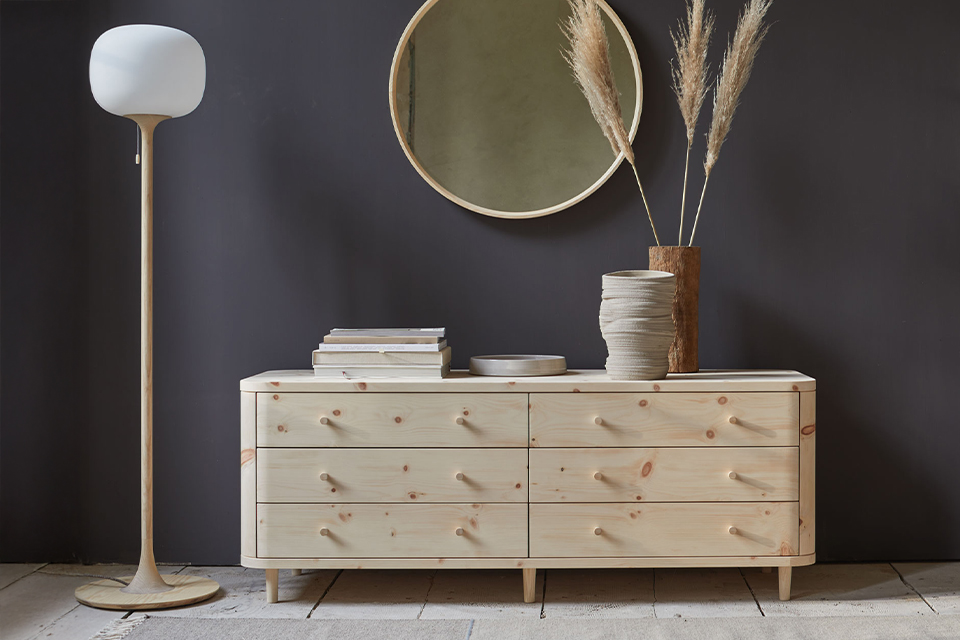 Sideboard Tonda mit 6 Läden in Zirbe