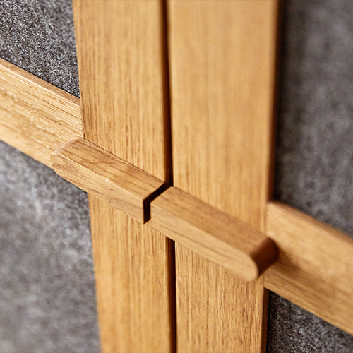 Detailansicht Tenso Tür mit Wollstpff