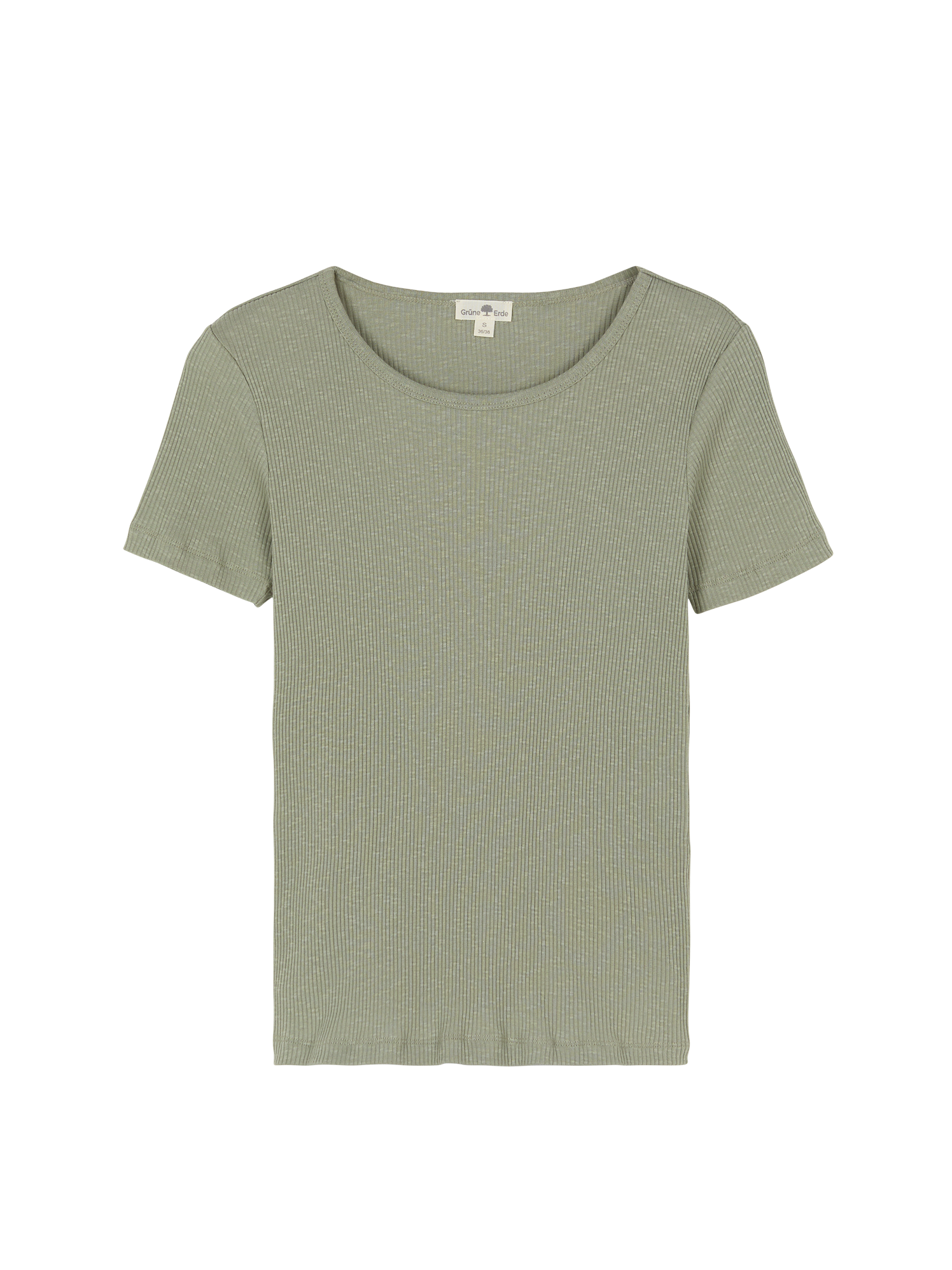 Kurzarmshirt Rippe aus Bio Baumwolle