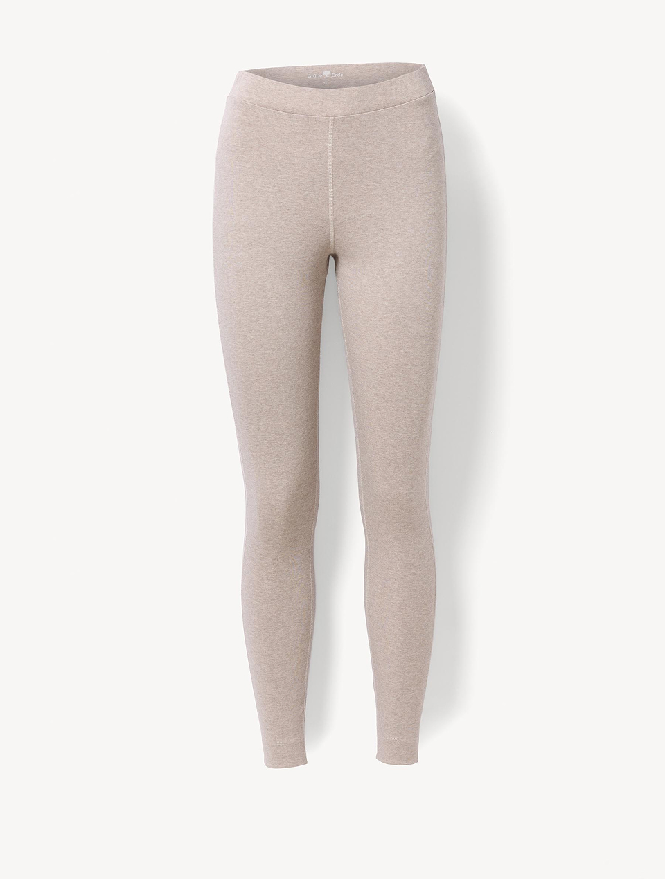 Beige Leggings auf weißem Hintergrund