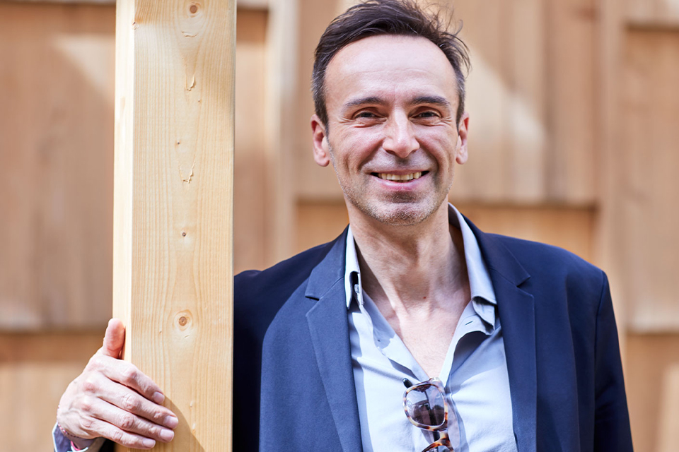 Portrait des Architekten in der Grünen Erde Welt