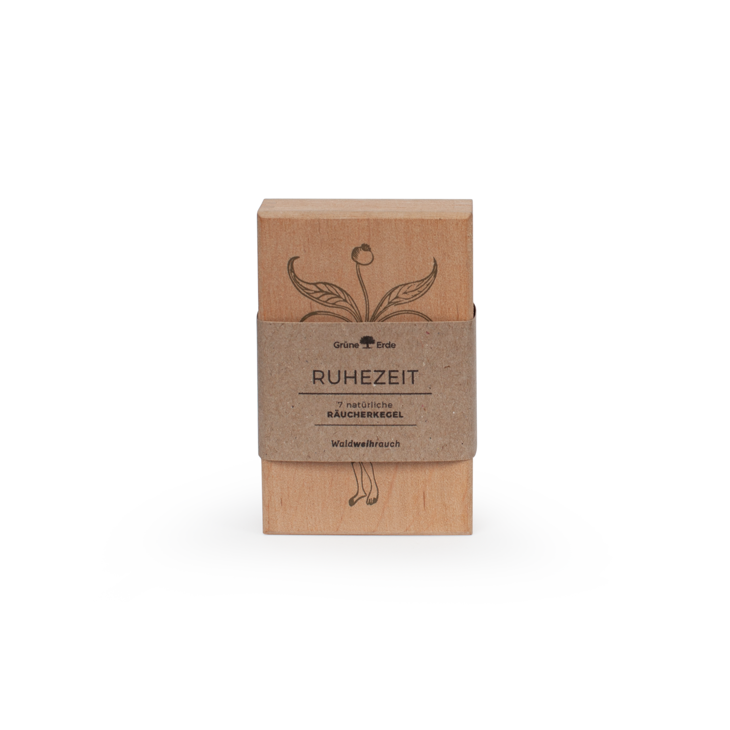 Räucherkegel im Holzkistchen "Ruhezeit"