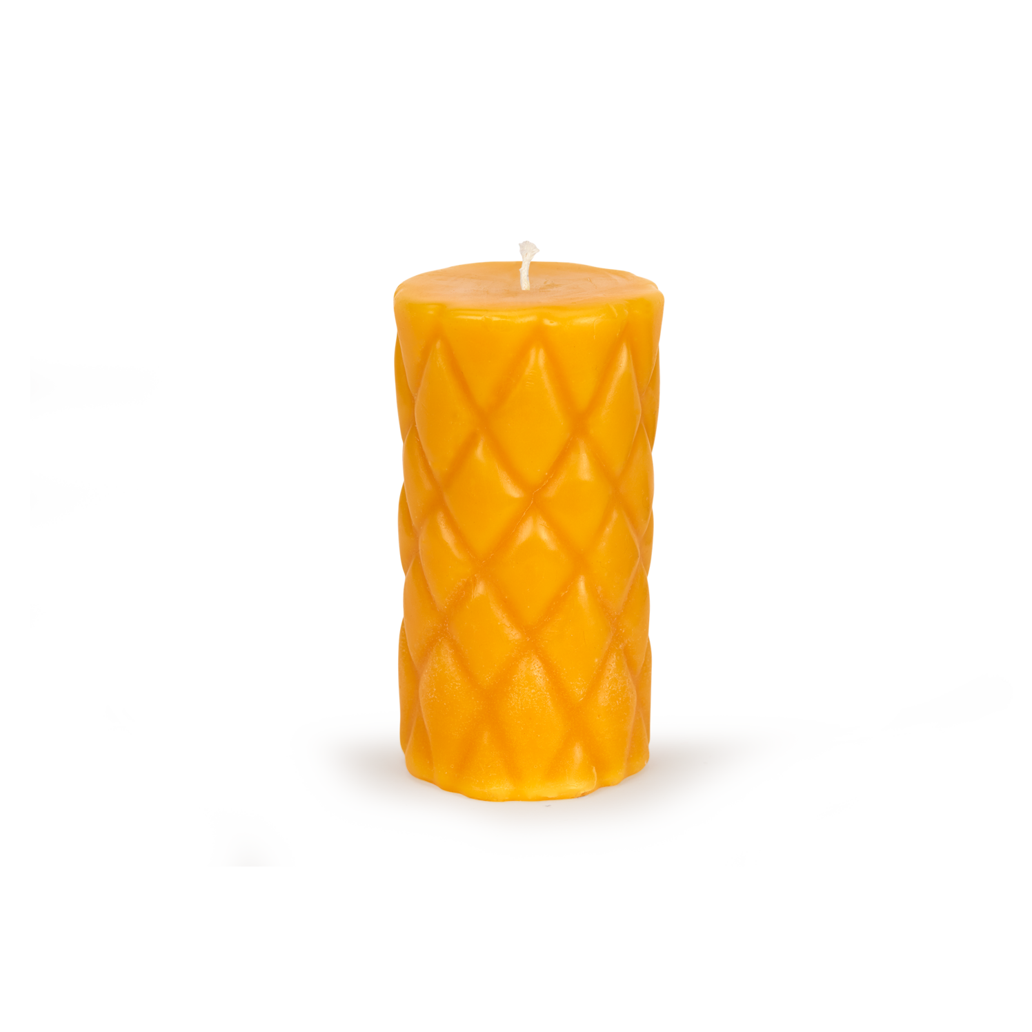 Stumpenkerze Relief aus Bienenwachs