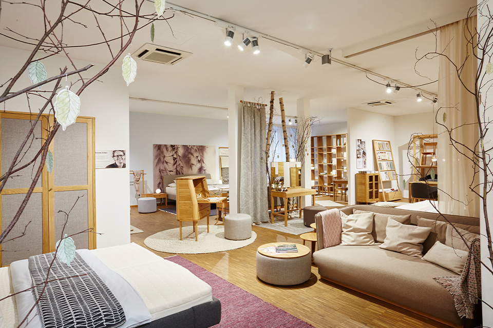 Innenbereich des Grüne Erde Stores in Frankfurt