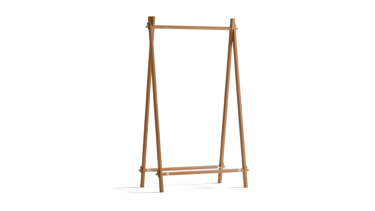 Kleiderständer Jukai Pur mit Anbauelement und Hängefächer