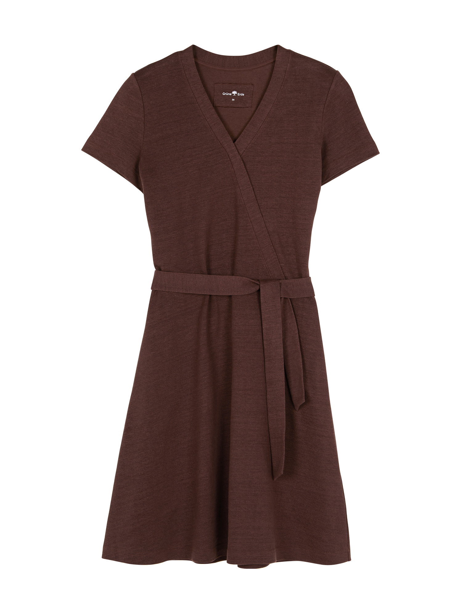 Kleid in Wickeloptik aus Bio Leinen/Baumwolle